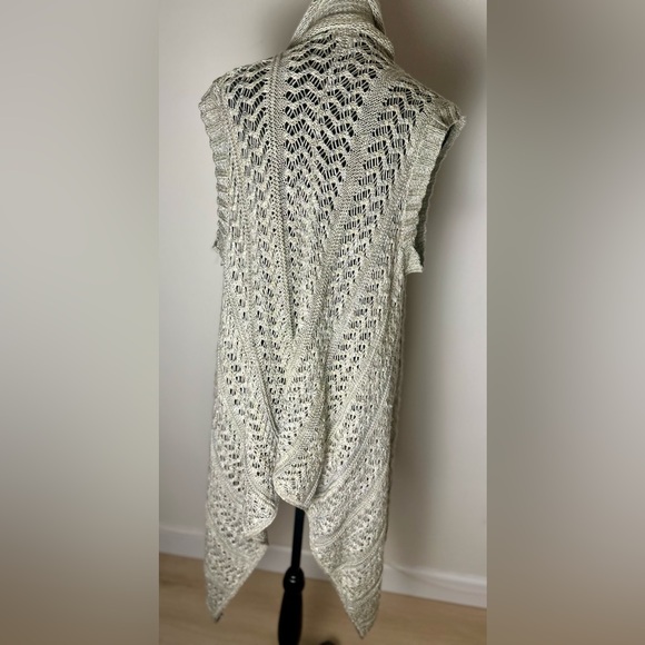 CANYON RIVER BLUES Boho Crochet Midi Vest Women’s Size Large - Picture 2 of 12